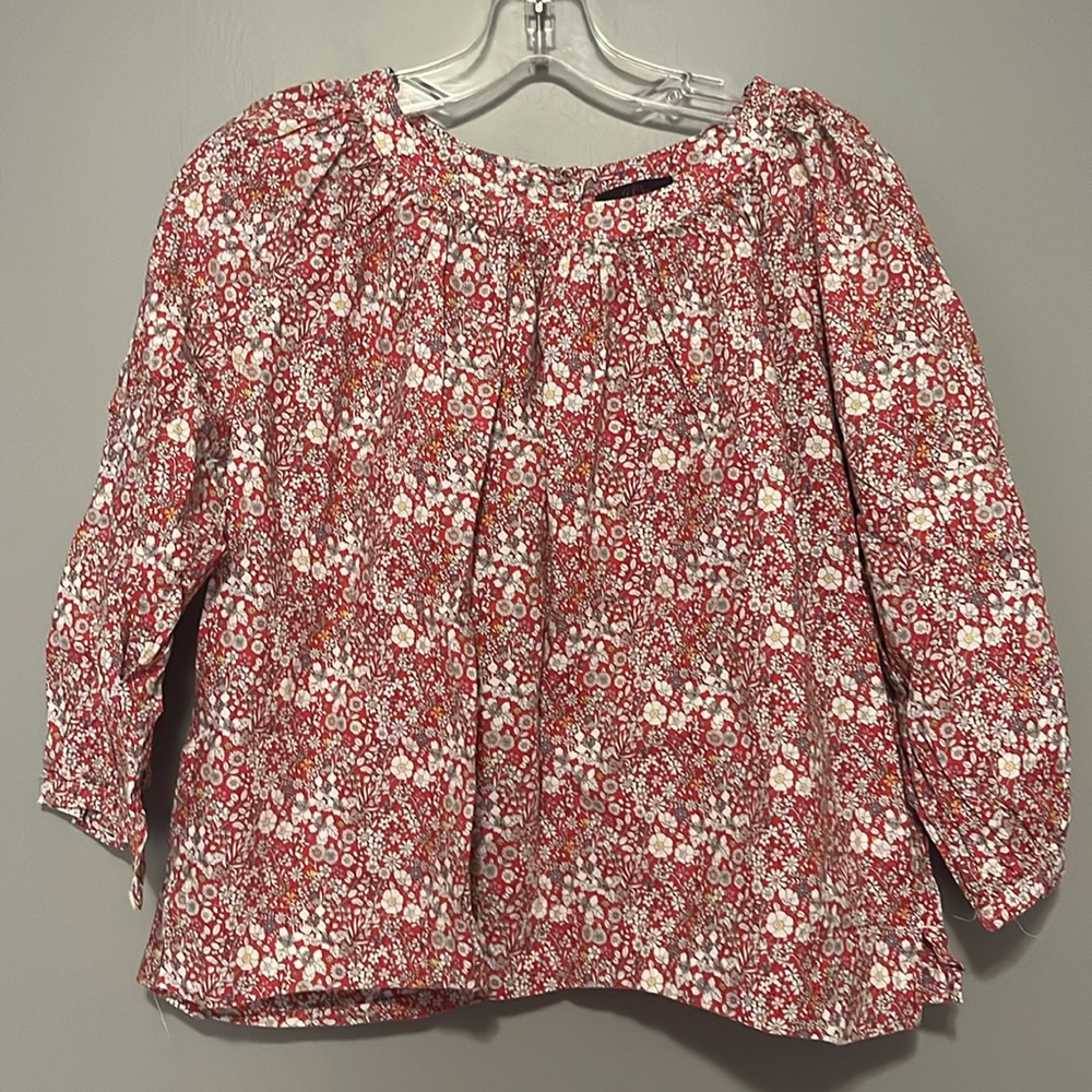 Liberty Jcrew ¾ sleeve top sz XS